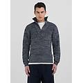 pullover mouliné half zip sartoriale