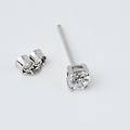mono orecchino lobo punto luce l'homme or oro bianco cubic zirconia collezione l'homme or oro