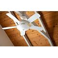 ventilatore da soffitto bianco con telecomando led 44w funzione estate-inverno 50 cm