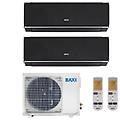 climatizzatore condizionatore inverter dual split halo nero specchiato 9000+9000 con lsgt40-2m r-32