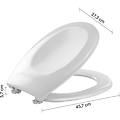 sedile wc universale bianco in resine termoindurenti linea diamante