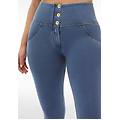 jeggings push up wr. up superskinny vita alta con bottoni clear jeans-yellow seams donna medium