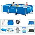 - piscina fuori terra rettangolo 300x200x75 cm blu include accessori coordinati a218