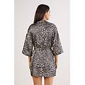 kimono in seta a moment of glamour donna stampa taglia m/l