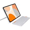 flip folio custodia con tastiera qwerty italiano bluetooth grigio chiaro