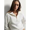 - maglione in puro cotone bianco regular fit donna bianco taglia xs