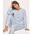 pigiama lungo in jersey a righe con barboncini cuteness / stampato / xl stampato