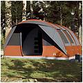 - tenda familiare a tunnel 7persone grigia arancione impermeabile
