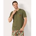 t-shirt da uomo verde militare mickey mouse / verde militare / m verde militare