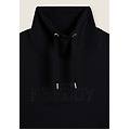 felpa sportiva da donna con spacchi laterali e logo frontale nero donna extra small