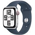 APPLE watch se 40mm gps + cellular cassa in alluminio argento e cinturino sport blu tempesta s-m