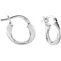 orecchini a cerchio silver collection argento rodiato collezione silver collection bianco