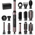 kit per parrucchiere effetto coanda bamba ceramiccare 14 in 1 airglam nero 1400w
