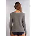maglia manica lunga 100% cashmere donna grigio taglia l