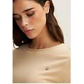 t-shirt con inserto posteriore in sangallo irish cream donna small