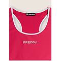 reggiseno sportivo con supporto medio e bordature a contrasto siena red donna large