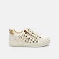 sneaker da bambina con zip bianco