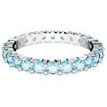 anello matrix taglio round blu placcato rodio 60