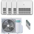 condizionatore console akt quadri split 9000+9000+9000+9000 btu inverter a++ unità esterna 8