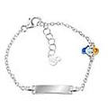 bracciale con targa bambino argento 925 gioiello donald duck and daisy bs00098sl-47. cs