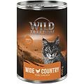 adult 12 x 400 g senza cereali umido per gatto wide country pollo puro