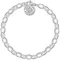 - charm club bracciale da donna argento 925 e diamante palla bianco taglia 21 cm