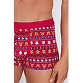 boxer in cotone elasticizzato stampa natalizia uomo rosso tama&ntilde;o l