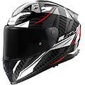 casco ff811 vector ii carbon savage bianco / rosso / grigio grigio rosso bianco xl