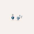 orecchini lobo punto luce amélie oro bianco topazio cubic zirconia collezione amélie