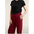 pantaloni sportivi con gamba wide leg e logo ricamato tibetan red donna extra small