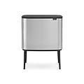 316081 bidone per la spazzatura 33 l rettangolare acciaio inox nero acciaio inox (31 60 81)