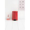 cestino da bagno a pedale new icon rosso 12 l in inox