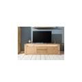 mobile tv in legno di quercia selvatica 173x40x53 oliato beige kent #210