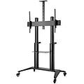 carrello multimediale nero 70-120 pollici supporto mobile lcd-tv 140 kg