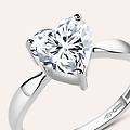 anello solitario claire oro bianco cubic zirconia collezione claire misura 57 oro bianco