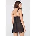 sottoveste/babydoll con spalline sottili fleur noir donna nero tama&ntilde;o m