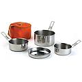 - pentole batteria da 5 pezzi roamer 16 cm in acciaio inox ideale per campeggio camper e tenda con