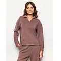 felpa da donna chiusa con tencel modal easy living / cacao / s cacao