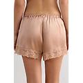 pantaloncino in seta con pizzo donna naturale taglia xl