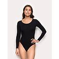 body scollo rotondo interlock di viscosa next to skin / nero / s nero
