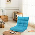 sedia imbottita da pavimento regolabile in 14 posizioni 105x56x15cm azzurro