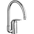 miscelatore lavello euroeco cromo bocca alta ad arco cartuccia ø 46 mm 32752000