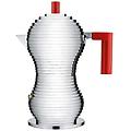 - caffettiera espresso pulcina rosso 6 tazza alluminio induzione