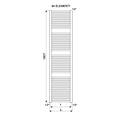 termoarredo scaldasalviette claudia h 1807 l 500 verniciato bianco 44 elementi tubolare ral 9010