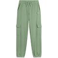 pantaloni cargo da donna in tessuto jersey waffle