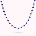 collana rosario con pietra naturale agata blu