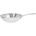 industry 5 wok fondo piatto 30 cm 18/10 acciaio inossidabile