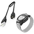 - kit bachele kit milanese chiusura magnetica + caricabatterie usb per garmin vivoactive 3 grigio