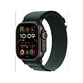 watch ultra 2 gps + cellular 49mm cassa in titanio nero con alpine loop verde scuro large