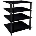 bergen 2 stand mobile hi-fi 4 ripiani nero